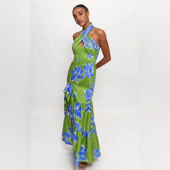 NWT Anthropologie Hutch Joslin Halter Floral Maxi Dress - Picture 6 of 11